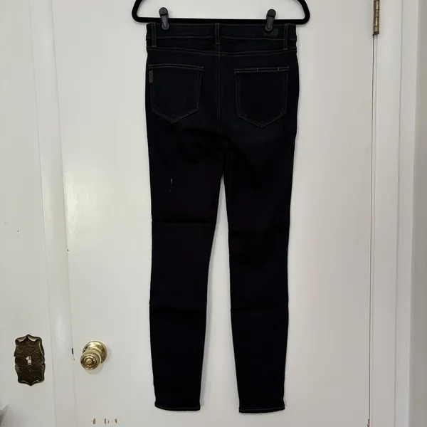 PAIGE Hoxton Ultra Skinny Jeans Vista Denim Women's 29 Dark Blue Wash High Rise - Image 5