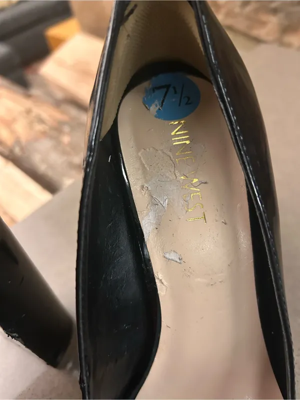 Nine West Classic Black Patent High Heel Pumps 7.5 M - Image 6