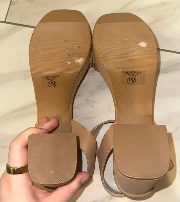 Y-Not Macey Platform Dress Sandals Dark Nude - Image 12