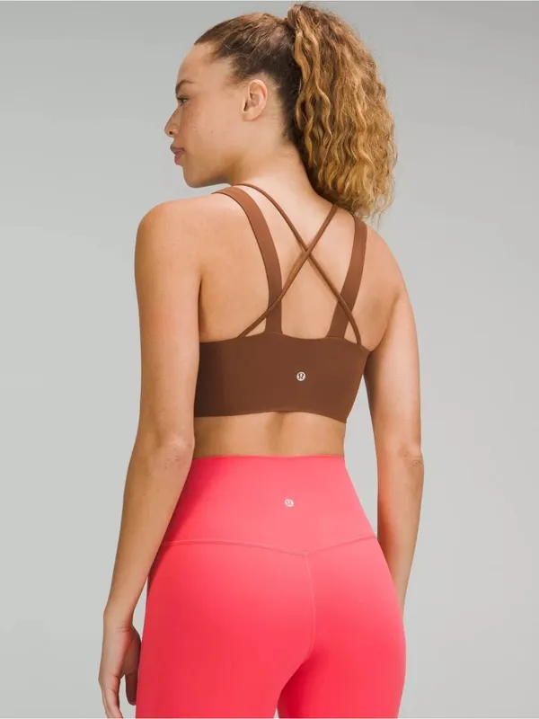Lululemon Like a Cloud Longline Bra Light Support D/DD Cup Roasted Brown  4 - Image 3