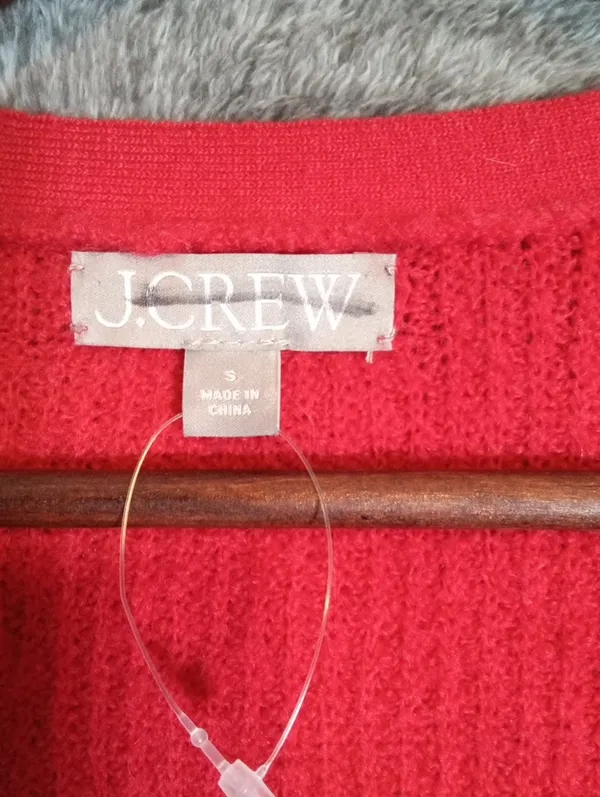 J. Crew Supersoft Cropped Knit Sweater Crest Buttons Merino Wool Blend Womens S - Image 3