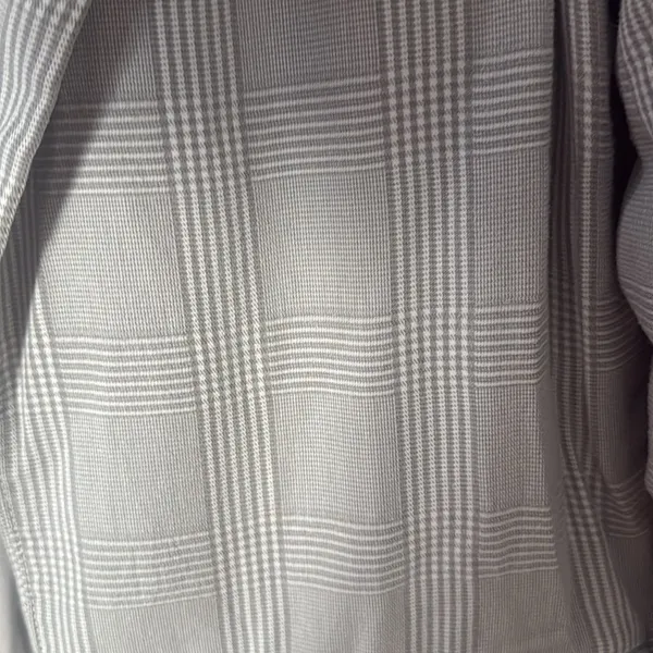 Abercrombie & Fitch Gray Checkered Blazer medium - Image 3