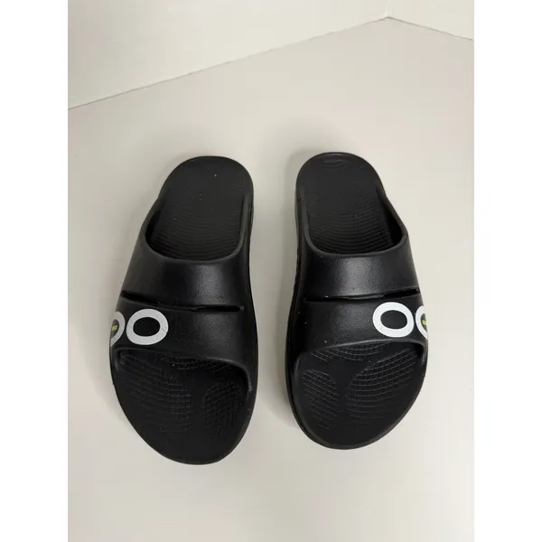 OOFOS Unisex Ooahh Sport Slide Sandal Mens 6 Womens 8 Black - Image 3