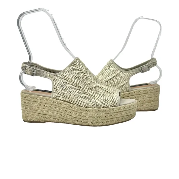 Steven By Steve Madden Courage Jute Espadrille Wedges Taupe Size 10 - Image 3