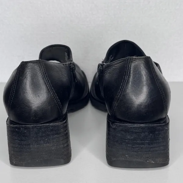 Y2K Timberland Smart Comfort System Black Leather Heeled Shoes Sz 8M - Image 12