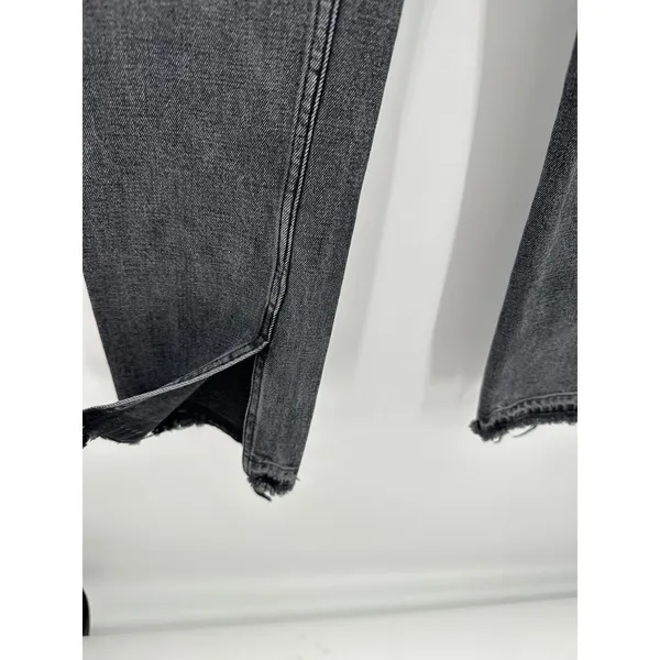 Abercrombie Fitch Curve Love Ultra High Rise Ankle Straight Jeans Black 00R‎ 24 - Image 3