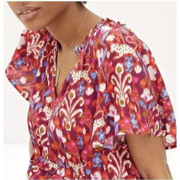 Anthropologie Robin Tiered Fresh Floral Floral Dress Size Small 1790 - Image 2