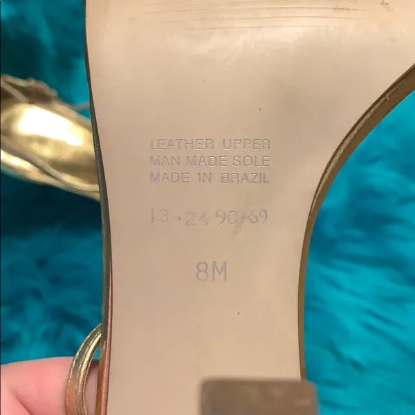 Cathy Jean EUC T-strap metallic heel - Image 3