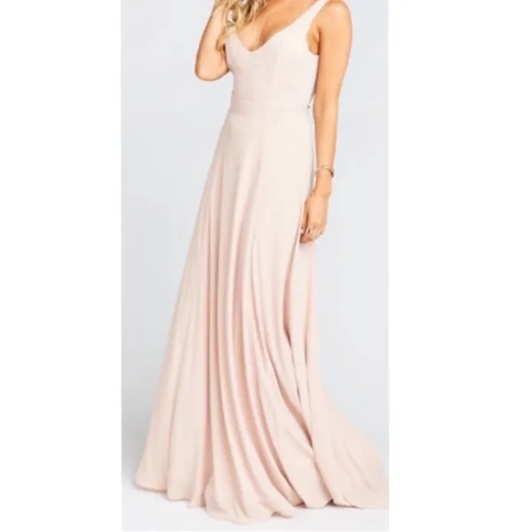 Show Me Your MuMu Jenn Maxi Dress Dusty Blush Pink Small - Image 16