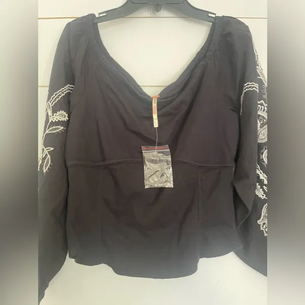 Free People Layla Off-The-Shoulder Top NWOT - Image 9