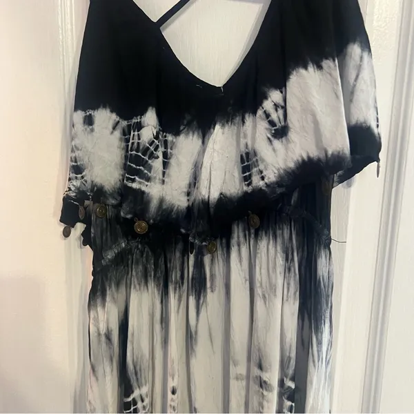 American Eagle Outfitters Monochrome Tie-Dye Maxi Dress - Image 6