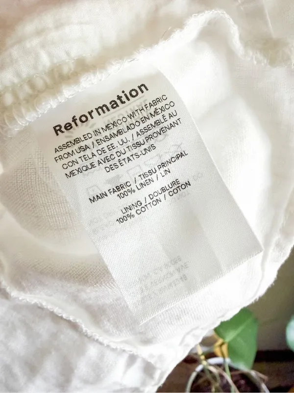 Reformation Kerrigan 100% Linen Mini Dress Size 4 - Image 6