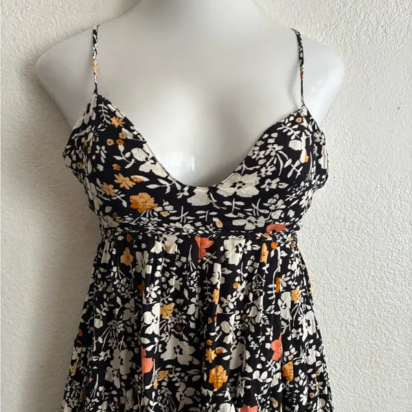 Free People Kaley Mini Dress in Black Combo 2 - Image 6