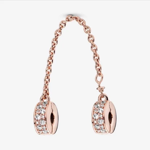 Pandora new Clear Pavé‎ Safety Chain Clip Charm - Image 2
