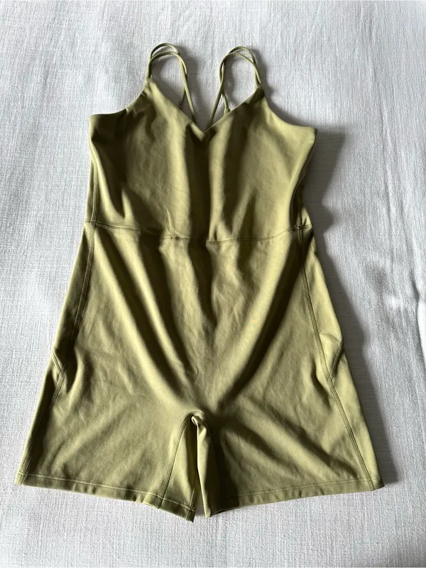 All in Motion Short Sculpt Bodysuit, Sage Green - Large - Image 12