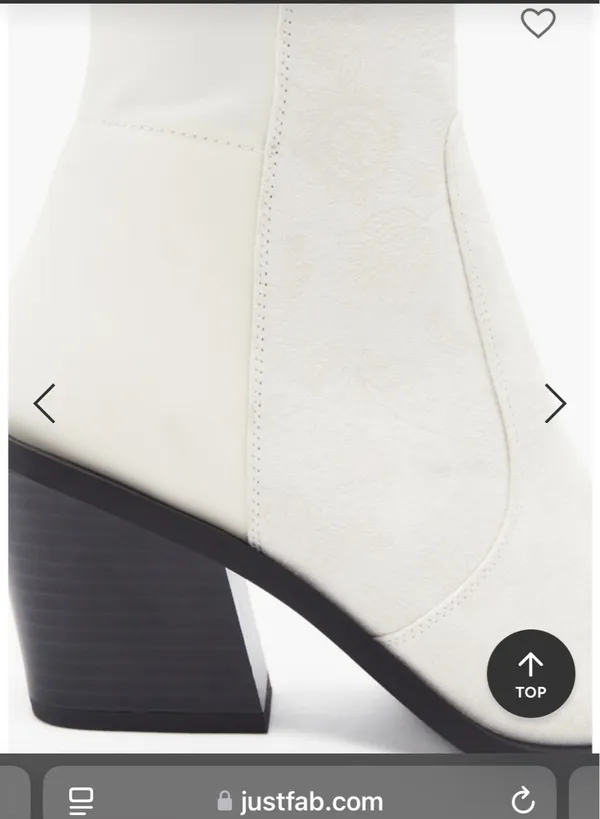 JustFab Boots Heeled Knee-High birch white - Image 4