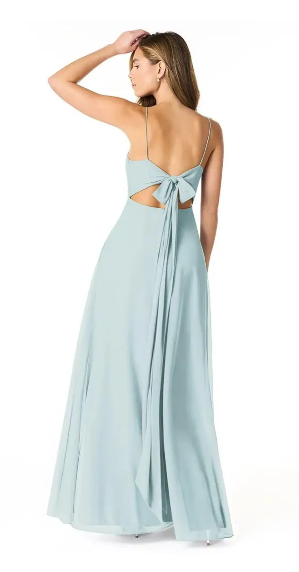 Azazie mist blue bridesmaid dress - Image 2