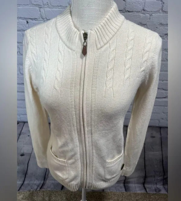 Lloyds wool blend cardigan sweater small - Image 10