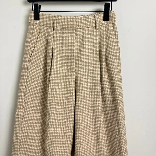 ARITZIA Wilfred The Effortless Cropped Pant in Claudine Hounds Tooth Size US 2 - Image 3