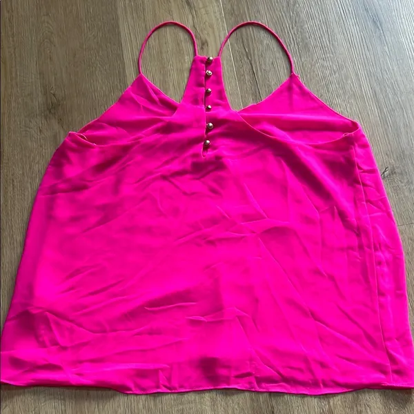 Naked Zebra Women's Fuscia Spaghetti Strap Tank Top Size Large - Image 4