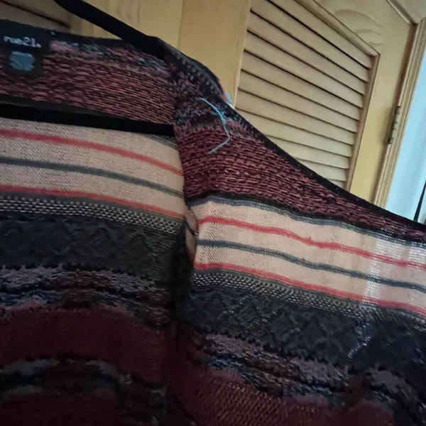 Rue 21 multicolor open front Striped Cardigan size medium - Image 8