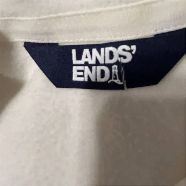 Lands' End Women's‎ Ivory Fleece Zip-Up Vest Size S Casual Fall Side Pockets - Image 6