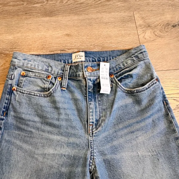 NWT J. Crew Slim Boyfriend Jeans Size 26 Light Wash Denim Womens‎ Casual - Image 4