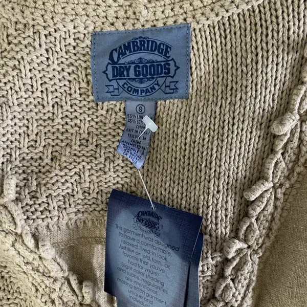 Cambridge Dry Goods Knit Vest Small Brown Sweater NWT Cottagecore - Image 6