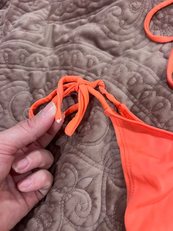 MD Coral Pink Bikini Set Orange Size M - Image 3