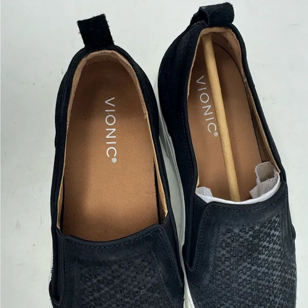 Vionic Kimmie Perf Slip-On Sneakers Size 9 Black - Image 8