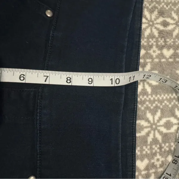 Spanx High Rise Side Zip Alexia‎ StretchSkinny Jeans Indigo Large Minimalist - Image 11