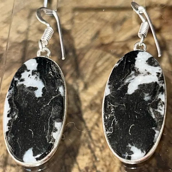 White Buffalo Turquoise Earrings 1 7/8” - Image 6