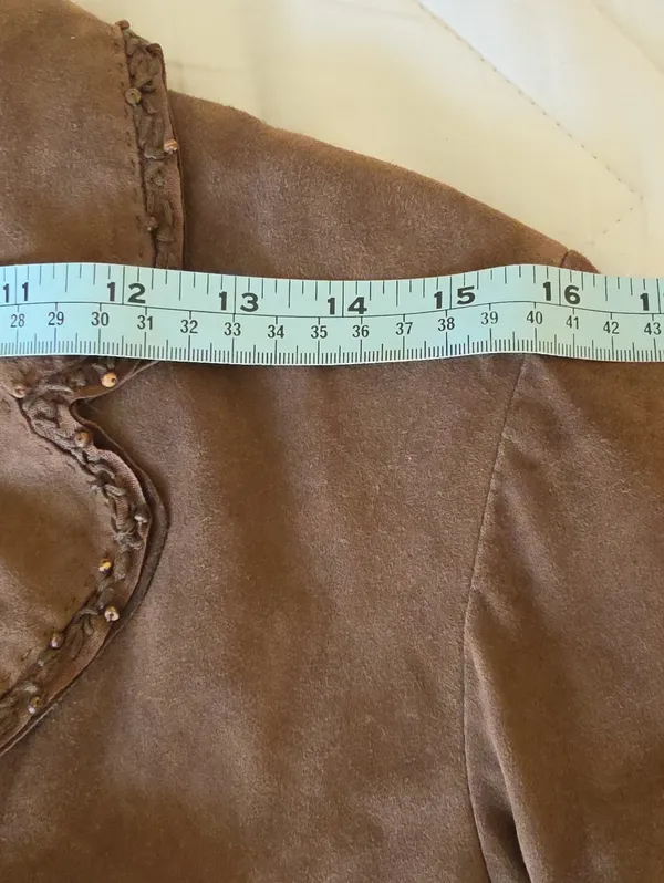 Elie Tahari Real Suede Blazer Jacket Brown Small - Image 11