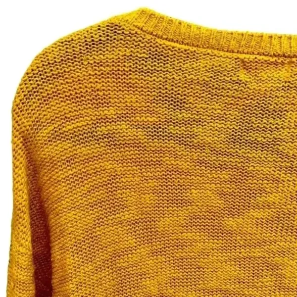 Mossimo Supply Co Mustard Yellow Cable‎ Knit Pullover Sweater Womens Small - Image 3