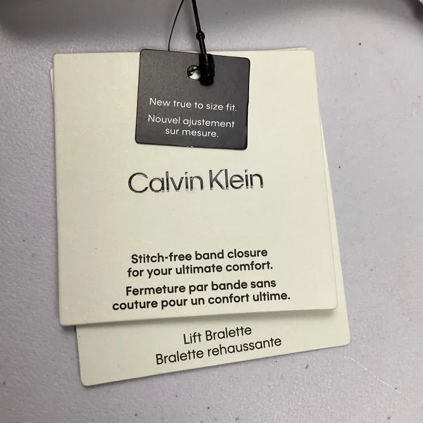 Calvin Klein White Cotton Modal Lift Bralette XS NEW! Retail $46 - Image 6