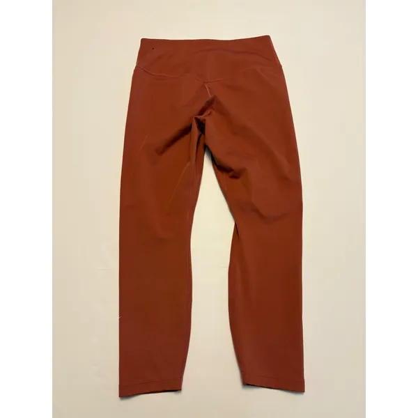 Nike Dri-FIT Leggings Womens Small Terracotta Burnt Orange High Waisted Cropped - Image 3