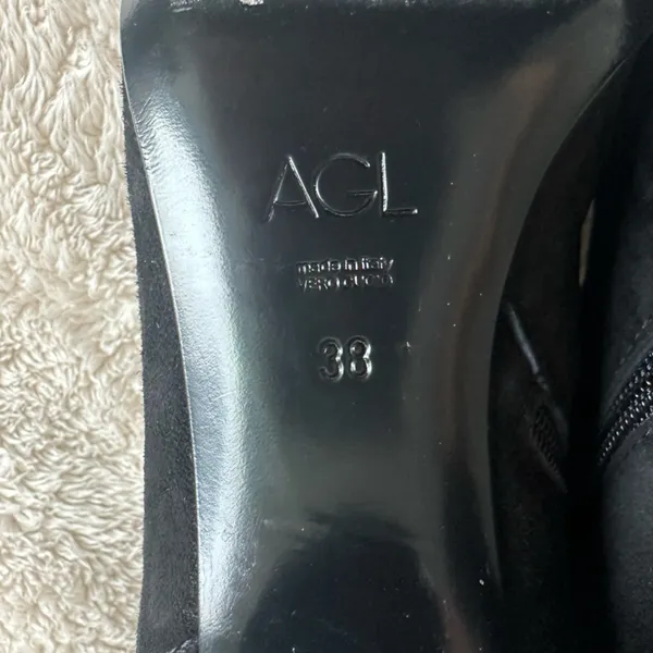 AGL black Loretta velour suede boots size 38 7 - Image 11
