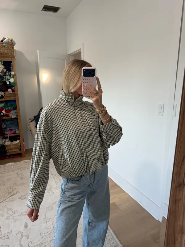 Amazon gingham zip up jacket  - Image 2