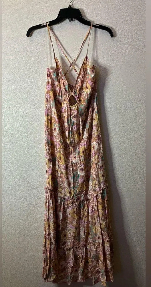 🆕Liberty Love Spaghetti Strap Cut Out Flowy Floral Maxi Sundress L🆕 - Image 7