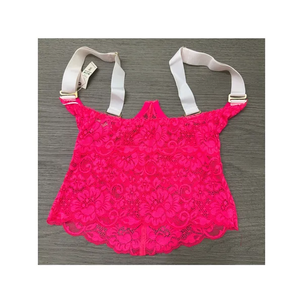 We Are HAH Free People Bust a Move Pink Lace Bustier, Size XS - Image 2