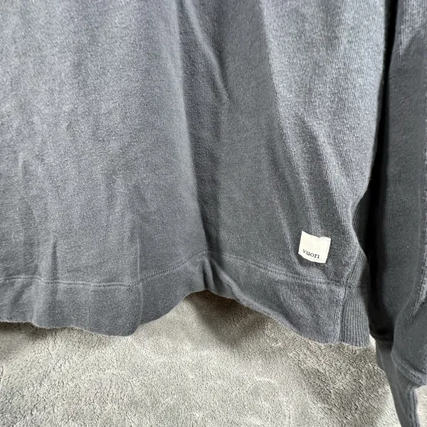 Vuori Women's XL Halo Essential Hoodie Gray Black Charcoal Cropped Lounge Yoga - Image 2