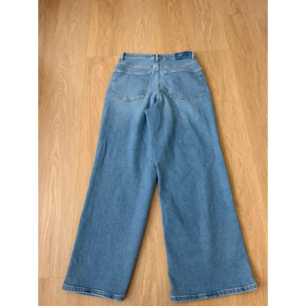 Fabletics High Rise Wide-Leg Jeans Med Wash Womens 29 Short baggie NWT - Image 7