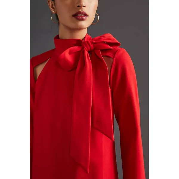 Maeve Neck‎ Tie Shift Mini Dress size large - Image 2