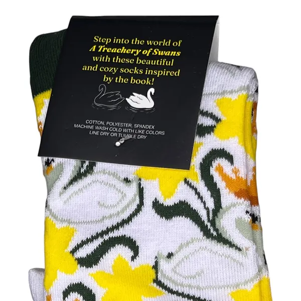 OwlCrate A Treachery of Swans Slouchy Socks - A. B. Poranek January 2026 YA Item - Image 3