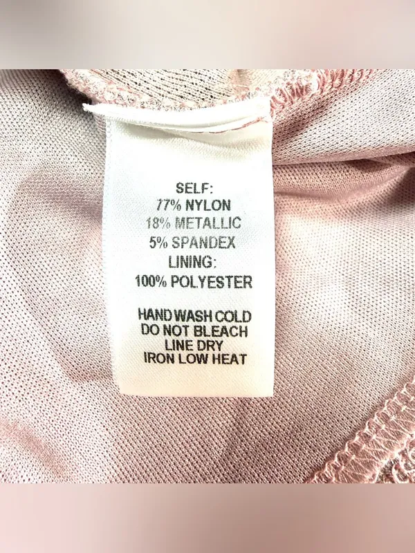 LULUS Women’s Forever Your Girl Metallic Blush Pink Bodycon Mini Dress Size M - Image 6