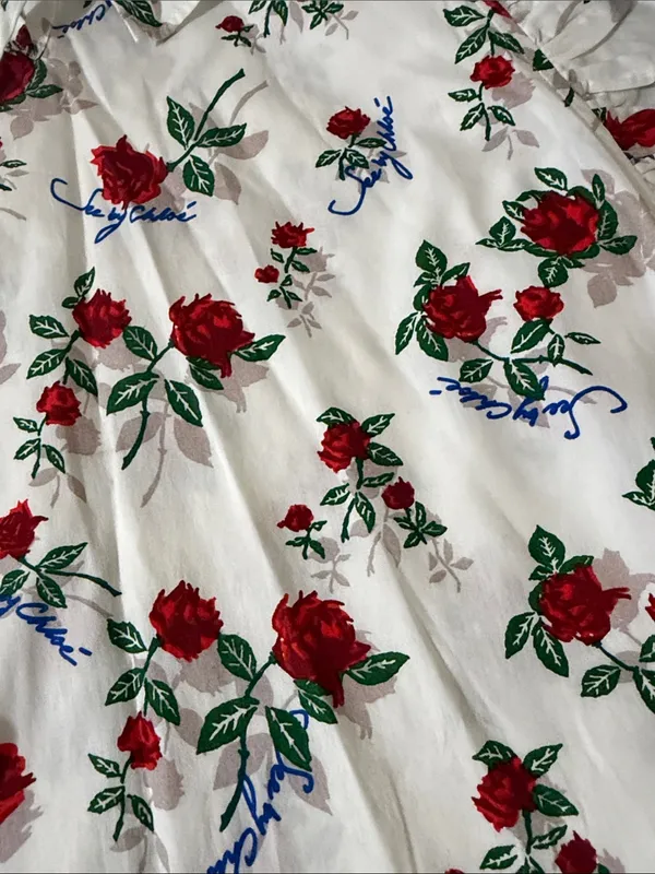 See By Chloe White Dita Floral Ruffle Tie-Neck Blouse - Image 5