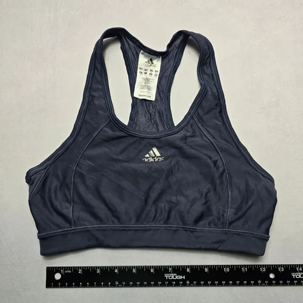 Adidas Gray Racerback Pull On‎ Activewear Yoga Sports Bra Active L Large - Image 2