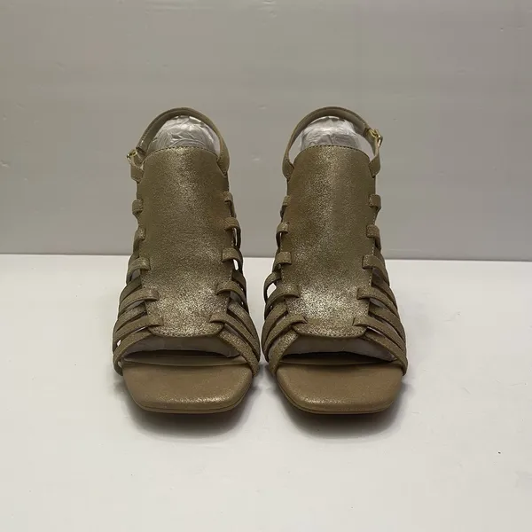 Alex Marie Angelee Strappy Soft Gold Heels Sandals Size‎ 8 NEW Holiday Party - Image 2