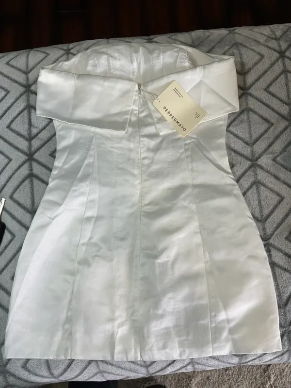 White Pearl Tube Dress - Image 6