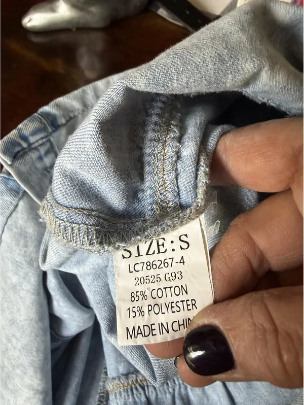 Light Wash Denim Button - Image 8
